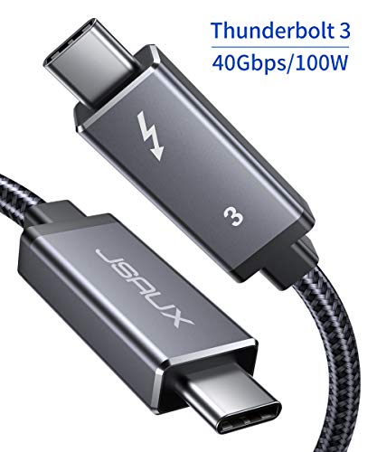 JSAUX Thunderbolt 3 Cable (USB-C to USB-C), 40Gbps Data Transfer/ 100W 5A Charging/