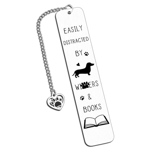 Marque-page teckel amusant : idée cadeau chien pour maman, papa et amoureux de lecture