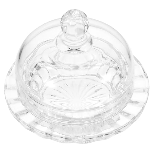 FONDOTIN Tarro de Cristal con Tapa Hermética para Almacenamiento de Alimentos, Frasco de Vidrio Transparente para Despensa, Porta Dulces y Granos de Café, Contenedor Pequeño para Cocina