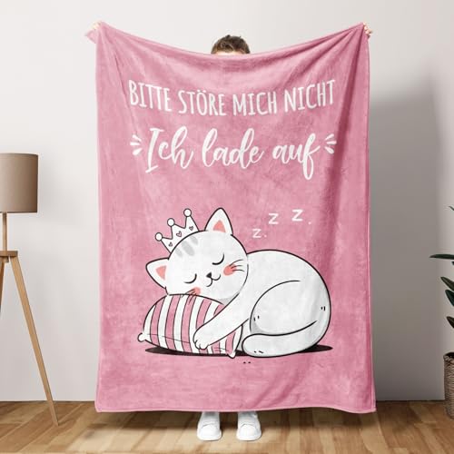 Craftique Frauen, Kuscheldecke mit Katzen-Cartoon, Geburtstagsgeschenk für...