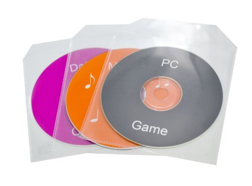 TekNmotion Single CD/DVD 200 Clear Plastic Sleeves