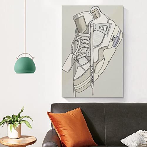 Aomaca Sneaker Wall Art Posters Shoe Store Decoration (7) Canvas Wall Art Room Decoration Aesthetics Wall Paintings Gifts 08X12Inch(20X30Cm) #TOP3