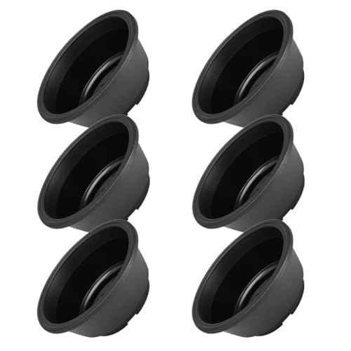 Ciieeo 6 Piezas Maceta Hueco para Suculentas de Plástico Negro Resistente y Deforma, Adecuado para Jardín y Tienda de Flores