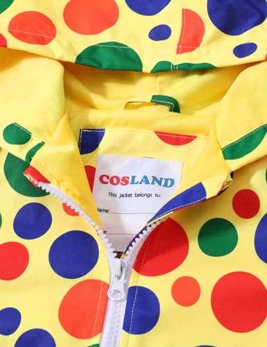 Image of COSLAND Toddler Boys Girls Rain Jacket Waterproof Hooded Raincoat, 2-5T
