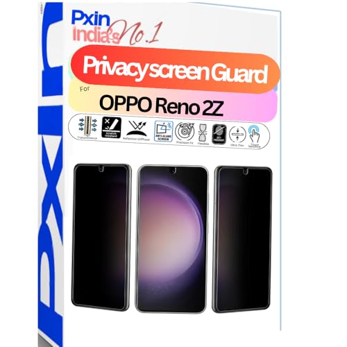 Image of Pxin Mobile Privacy Guard for OPPO Reno 2Z | Mobile Privacy screen protector | Anti Glare | Anti Spy Screen Protector | Reduces blue light | Self healing guard from scratches | Eye Protection