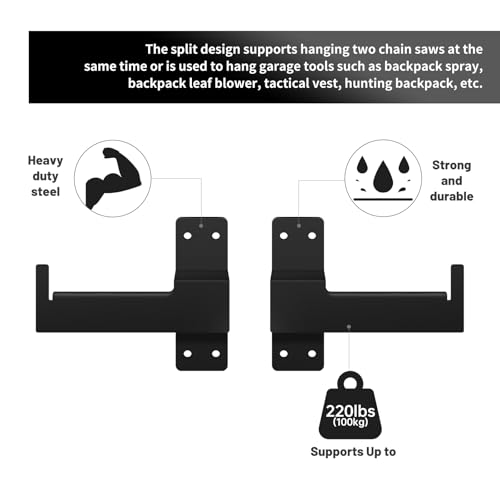 Support mural pour garage outils muraux et rangement de tronçonneuse