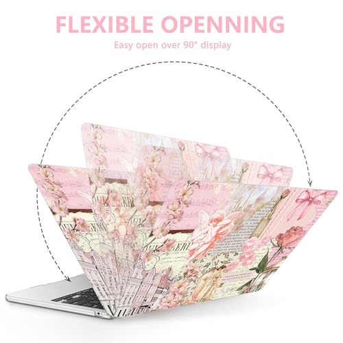 Image of AKIT for MacBook Air 15 inch Case M5 M4 M3 M2 Chip 2026-2023, Retro Collage | A3448 A3241 A3114 A2941, Elegant Funny Pattern Hard Shell Laptop Case+Keyboard Cover+Screen Protector for MacBook Air 15 inch