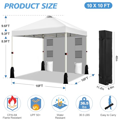 WEIZE 10x10 Adjustable Height Canopy