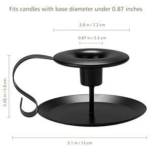 Taper candle holders 2 count candlestick holders black candle holder decor  urban country home decor