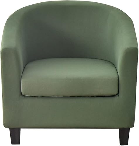 Funda elástica for sillón Chesterfield de 1 plaza, 2 piezas, fundas for sillón de cóctel antideslizantes de color sólido con funda de asiento for bar, sala de estar, dormitorio, club(Army Green)