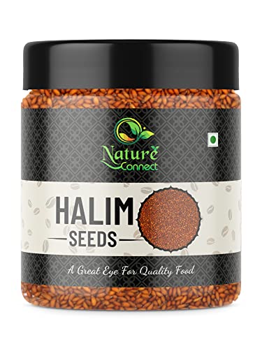 Nature Connect Halim Seeds ( Aliv Seeds ) – 250 Gms – (Garden Cress / Haleem ) Haleem Seeds | Halim Seeds For Eating | Garden Cress Seeds [Jar Pack]