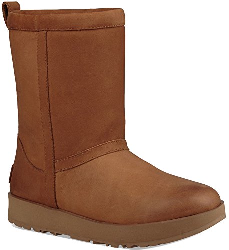 UGG Womens Classic Short L Waterproof Rain Boot Chestnut Size 9