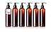 Newday Bottles, Empty Plastic Pump Bottles with Lotion Dispenser BPA-Free Made in USA (6 oz, Amber Brown, Pack of 6)