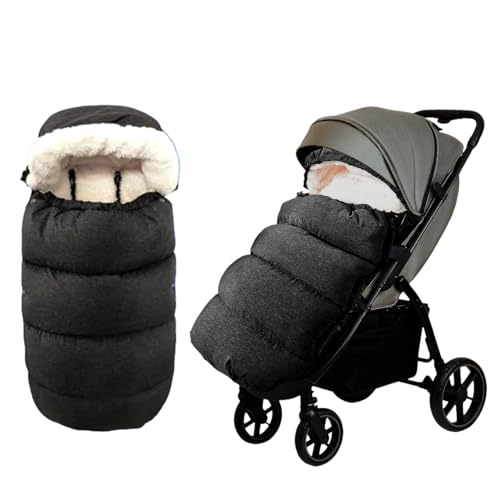 Waterproof Thickened Universal Stroller Blanket - Baby/Toddler Stroller Footmuff, Sleeping Bag & Bunting, Cold-Weather Winter Cover(Dark Grey)