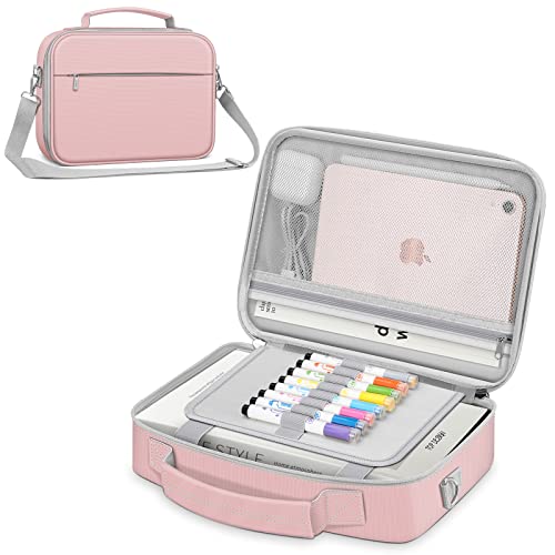 Couverture de la bible rose clair avec porte-stylo et poche zippée pour étui de protection