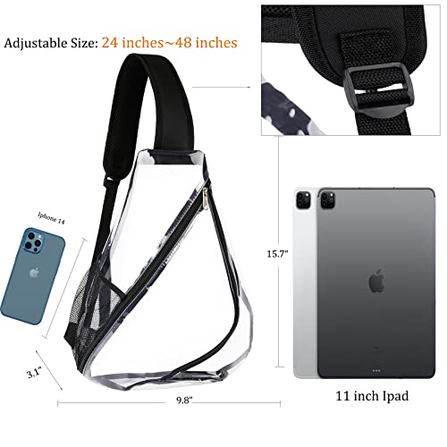 Fomaris Clear Sling Bag Stadium Approved Crossbody Clear Backpack For Sports Concert Festival Game #TOP1