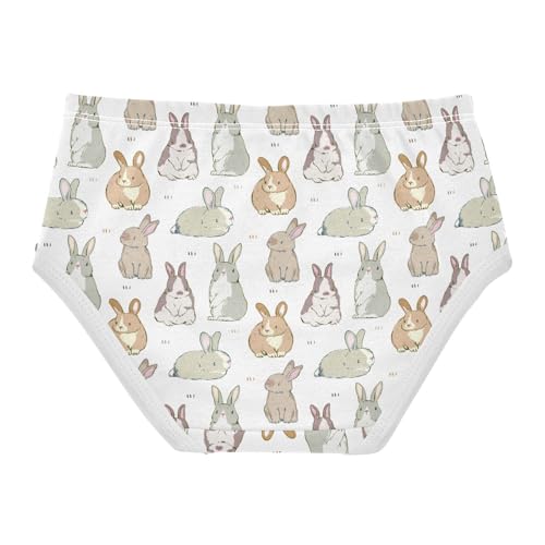 Little Girl Underwear Toddler Panties Kids Undies Rabbit Cartoon Soft Cotton Briefs 2T-8Y2