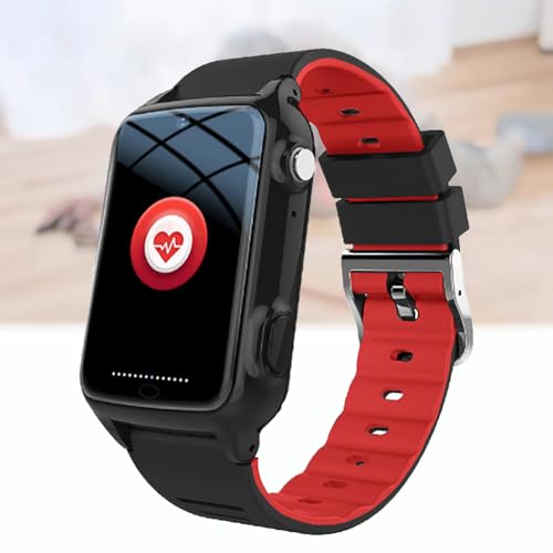 Montre SOS personnes âgées rouge anti-chute avec appels