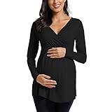 ❤Stillshirt Mutterschaft Umstandstop Oberteil Umstandsmode Damen Umstandsshirt Langarm Lang Stillen Baby Zweilagiges Gestreifte Stillshirts Sweatshirt für Schwangerschaft Basic Stillzeit Stilltops Blouse Damen Schwanger T-Shirt Umstandsmode Stillshirt Umstandsshirt Mutterschaft Umstandstop Damen Stillpyjama Kurzer Stillpyjama-Umstandspyjama-Schlafanzug Baumwolle Umstands/Still-Schlafanzug