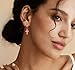 GODKISS Crown Cross Dangle Drop Earrings Trendy Small Dainty Huggie Hoop Earrings for Women Lightweight Jewelry