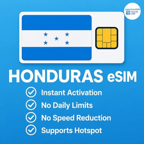 eSIM Honduras 20Go haut débit internet 30 jours hotspot inclus