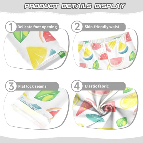 KLL Summer Small Fresh Watercolor Toddler Girls' Legging Stretch Full Length Dance Pants Running3