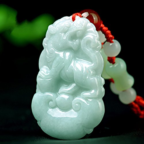 C1Lint7785631 Boutique Jadeite Hisui Jade Grade A Gemstone Zodiac Made Horoscope Animal Sign Necklace Pendant Amulet (Tiger，Enthusiastic) #TOP2
