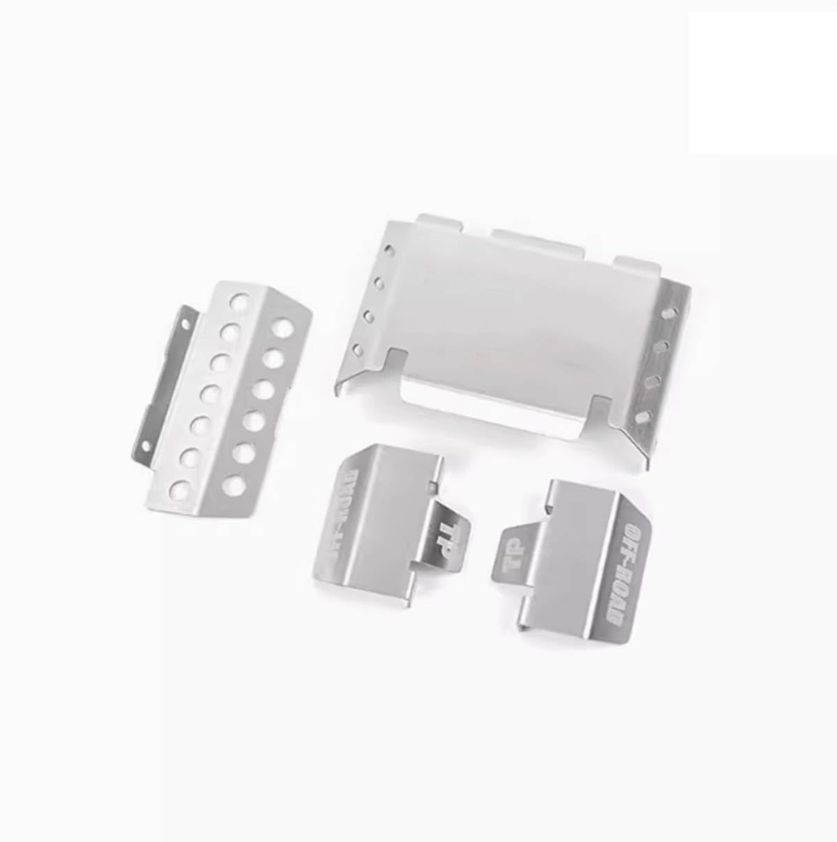 JOYSOG RC Chassis Armor Set for FCX10 FMS 1/10 k5 Stainless Steel Front Center Rear Skid Plate Chassis Armor Protection Plate Upgrade Parts