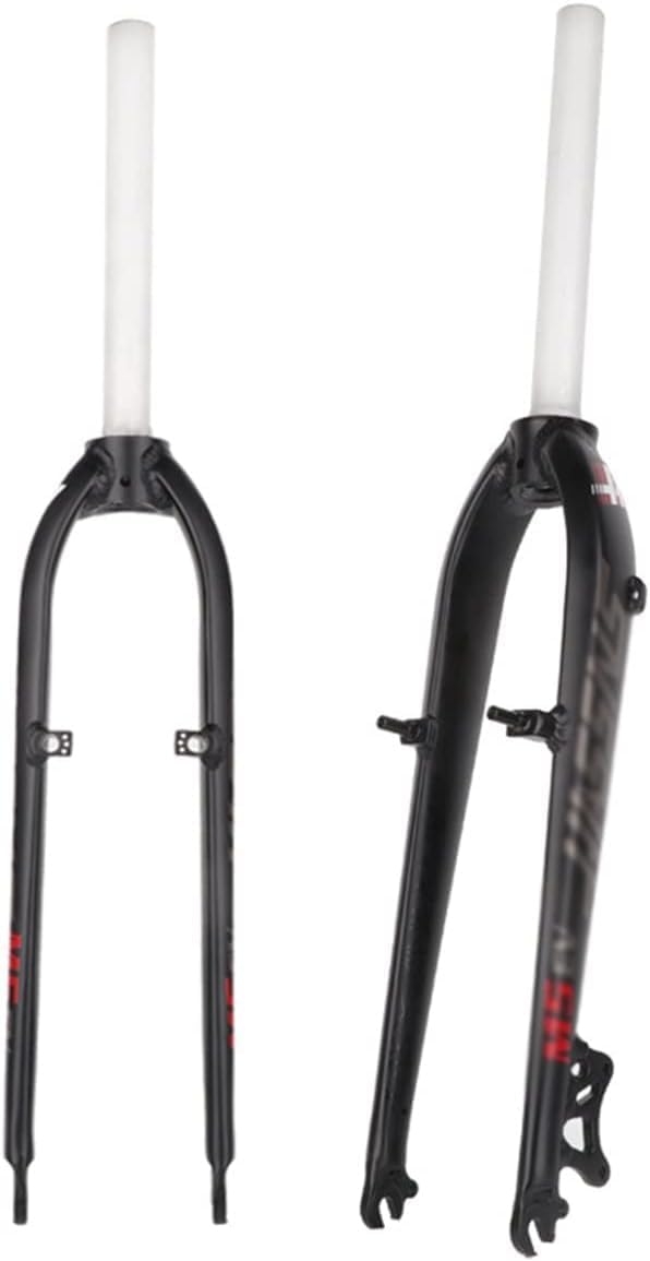 26/27.5" Mountain Bike Rigid Fork 1-1/8" Threadless Straight Steerer Disc/V Brake Quick Release Bike Front Fork Aluminum Alloy Super-Light Bike Hard Forks