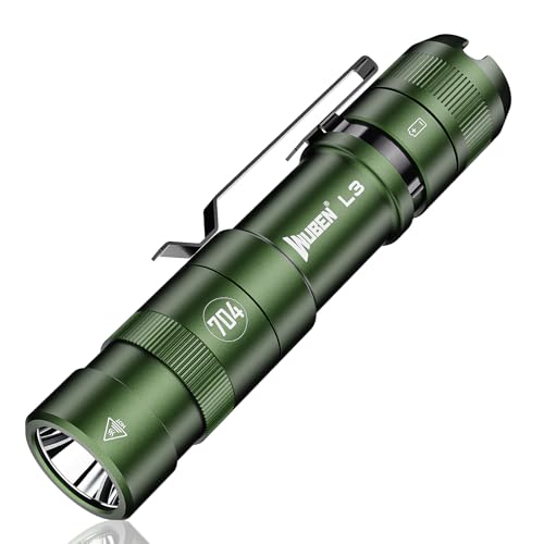 WUBEN L3 Taschenlampe LED Aufladbar, 3000 Lumen Extrem Hell Akku Taschenlampe, Dual-Wege USB C Aufladbar 7 Modus, IP68 Handlampen für taktische/Outdo