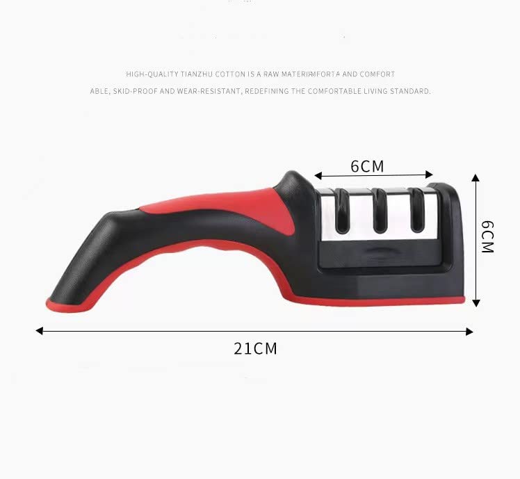 Maduoer Bıçak bileyici, seviye 3 bileyici, ergonomik saplı profesyonel bıçak bileyici, 2'si 1 arada mutfak bıçağı onarım parçaları