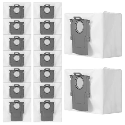 16 Piezas Bolsa de Polvo Robot de Barrido, Bolsas de Repuesto para S8 Pro Ultra, S8+, S7 MaxV Ultra, Replacement Vacuum Cleaner Bags, Compatible con Varias Aspiradoras