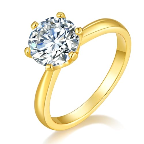 Bague en moissanite D VVS1 pour femme, alliance argent 925 et or de laboratoire