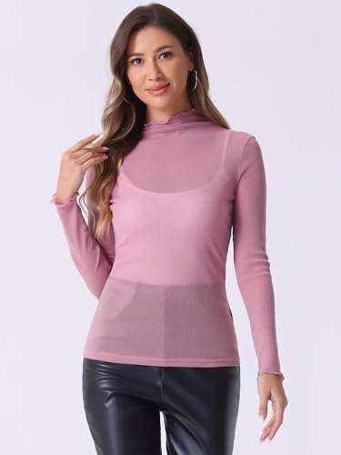 Haut de fête en maille transparente brillante chic pour soirée - 3