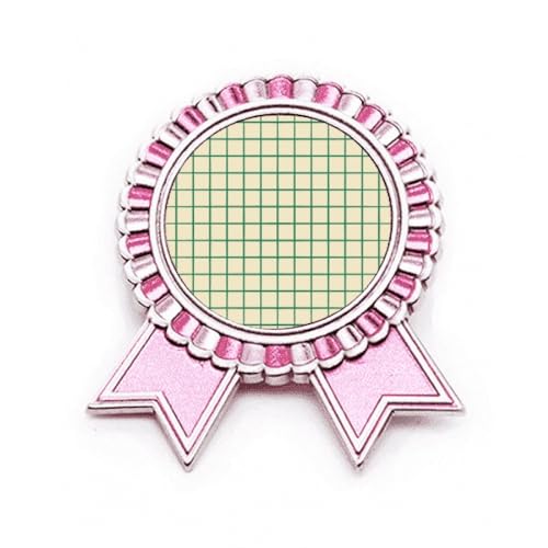 Broche décorative motif grille verte et rose idée cadeau original femme