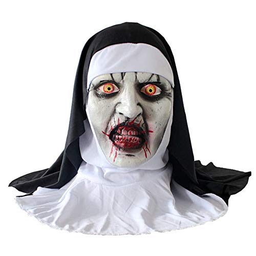 CHYIATerrible Halloween Mask, Cosplay Scary Horrible Nuns Mask Melting Face Latex Costume Halloween