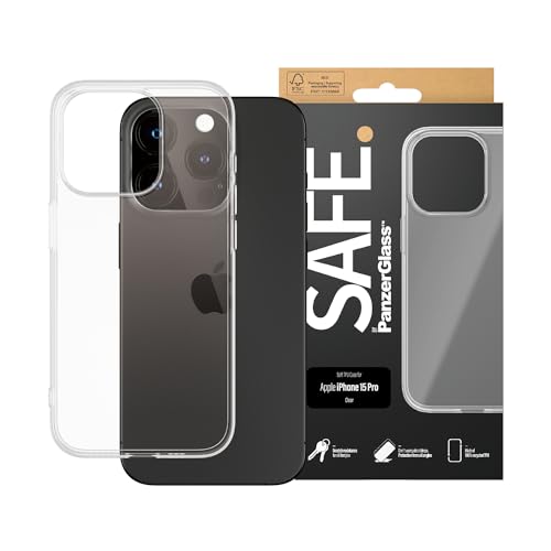 PanzerGlass Safe. TPU Case iPhone 15 Pro Coque de Protection pour téléphones Portables Housse Transparent