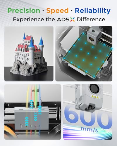 image for FLASHFORGE AD5X Multi-Color 3D Printer 4 Colors with IFS, Fully Auto L