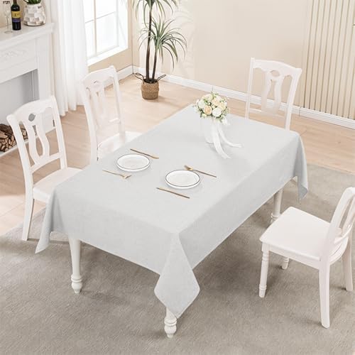 BALCONY & FALCON Rectangle Tablecloth Washable Wrinkle Resistant and Water Proof Table Cloth Decorative Linen Fabric Tablecloths for Dining Parties Kitchen Wedding and Outdoor Use (Owl Gray, 57x118) by BALCONY & FALCON - Used condition - Image 5