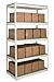Hallowell DRCC9648120-5A Rivetwell Double Rivet Boltless Shelving, 96" Width x 48" Depth x 120" Height, 5 Levels Add-on Unit Channel Beam with Center Support, 729 Parchment