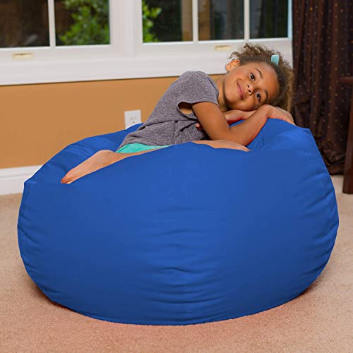 Posh Beanbags Bean Bag Chair, Large-38In, Solid Royal Blue #TOP4