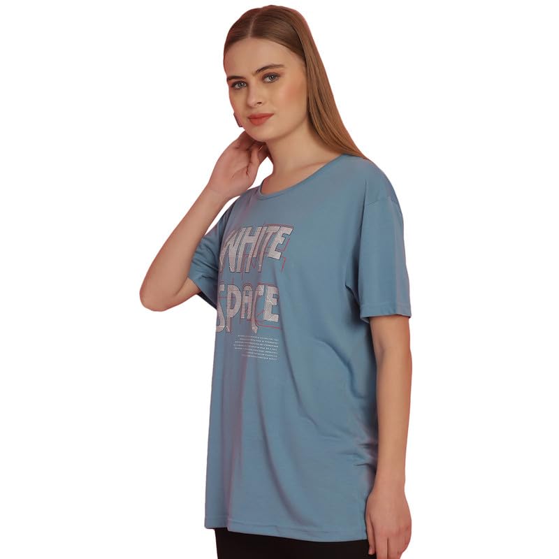 Image of Round Neck Cotton Printed Women Regular Fit Tshirt-P1950