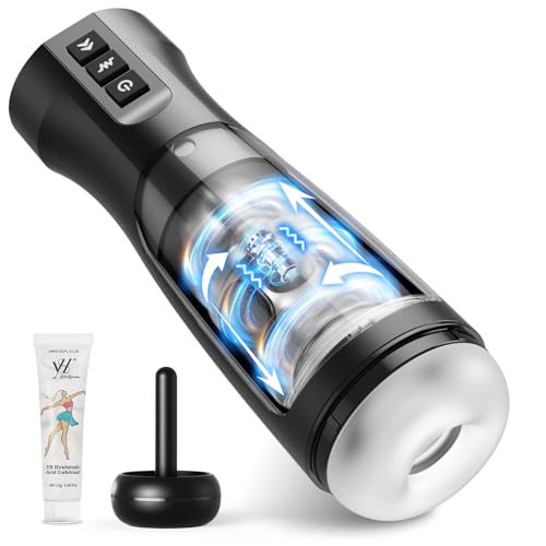 #VerdientProvisionen<br>Heizen Masturbator Masturbieren für Männer Elektrisch Multifunktional Sex Spielzeug für die Männer mit 7 Teleskops Vibrationsmodi Taschenmuschi für die männer Penisstimulation Sex Toys