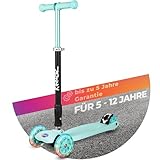 kinnaz Two, Roller für Kinder ab 5 Jahre, faltbar, stufenlos Höhe einstellbar, LED Räder, Ersatzteilservice, Kinderroller, Scooter, 6 7 8 9 Jahre, Schulkind, Junge Mädchen, Hamburg Händler