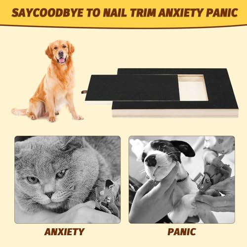 Auauraintt Kratzbrett für Hunde,mit Leckerlibox,Scratch Pad für Nägel,Sandpapierbrett,Alternative zu Krallenknipsern und -Schleifern für Hunde
