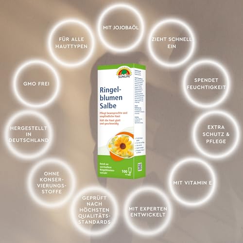 Ringelblumensalbe Sunlife 100 ml mit Ringelblumenextrakt für die Hautpflege