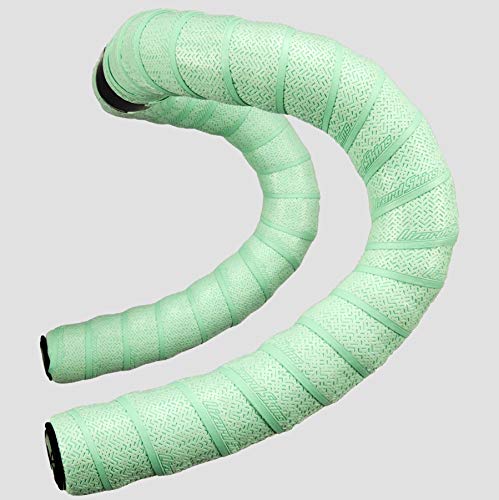 Image of Lizard Skins DSP V2 Cycling Handlebar Tape - Green Mint, 2.5mm Thick/Bicycle Handle Bar Grip Roll Wrap Pro Tour Team Road Cycle Race Ride Screw Plug End Polymer Racing Riding Hand Control Pair