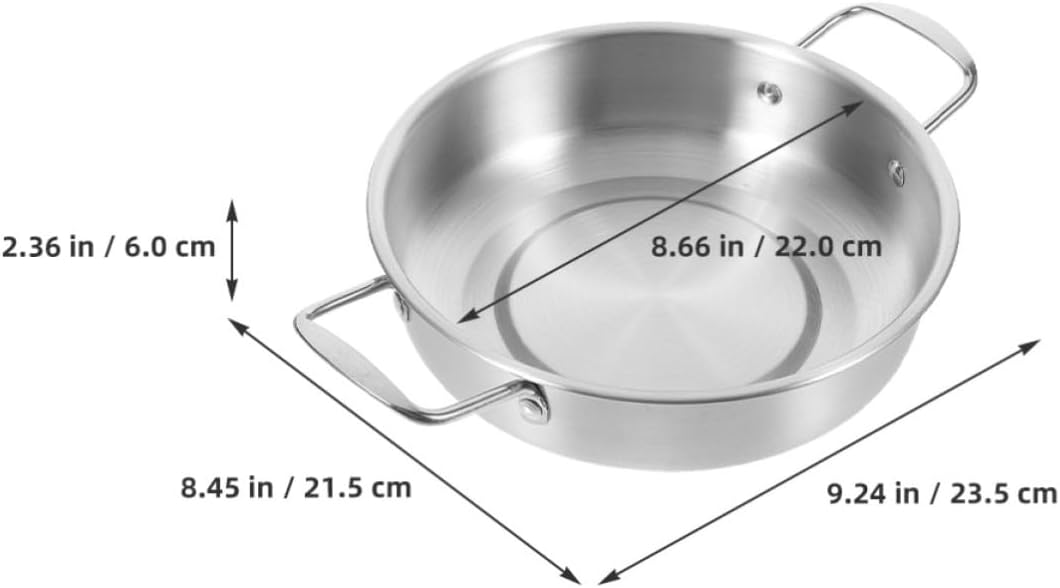 Korean Noodle Pot Portable Small Ramen Pot Stainless Steel with Double Handles for Cooking Instant Noodles and Soups, for Personal Use and Family Gatherings image 2