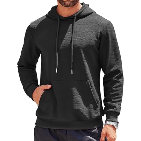 COOFANDY Waffle Knit Hoodie Cover