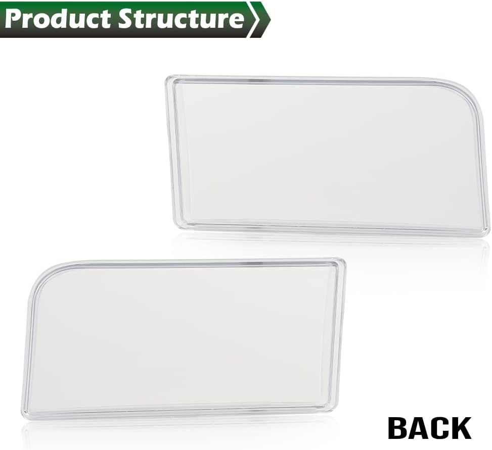 GRAND ORANGE Headlight Lens Cover Compatible with Ford Bronco F150 1992-1996, Fit F250 F350 Super Duty 1992-1997, 1 Pair Headlamp Clear Lens Covers F2TZ13008A F2TZ13008B